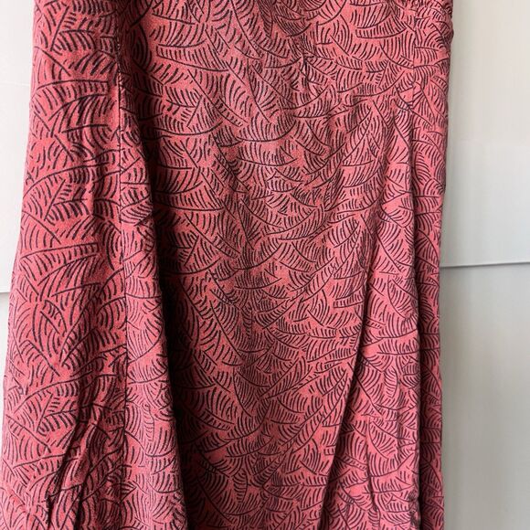 Blush BJ Tropical Palm Leaves Mini Dress Womens Sz. Large Spaghetti Strap V-Neck - Picture 7 of 10